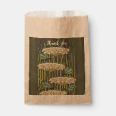 Rustieke lelieblad Art Deco dank je wel Bedankzakje (Voorkant)