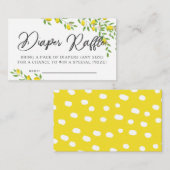 Rustieke Lemon Baby shower Luier Raffle Ticket Informatiekaartje (Voorkant / Achterkant)