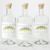 Rustieke Lemons Limoncello Drank Label Likeurfles Etiket (Flessen)