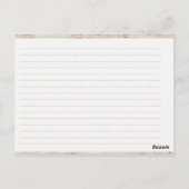 Rustieke lepels Keuken Recept Kaarten (Achterkant)