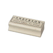 Rustieke letters Achternaam Rechthoekig adres Rubberstempel (Stempel)