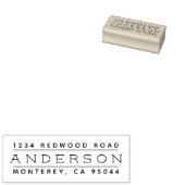 Rustieke letters minimalistisch retouradres rubberstempel (Gestempeld)