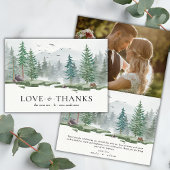 Rustieke Liefde en Bedankt Waterverf Forest Mounta