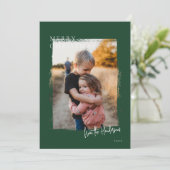 Rustieke lijst moderne kerstfoto kaart (Staand voorkant)