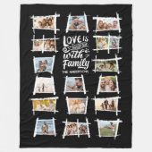 Rustieke Lijsten Wit/Blk Fotocollage ID1015 Fleece Deken (Voorkant)