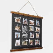 Rustieke Lijsten Wit/Blk Liefde Is Familie ID1015 Hangend Wandkleed (Gebogen)