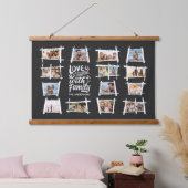 Rustieke Lijsten Wit/Blk Liefde Is Familie ID1015 Hangend Wandkleed (Slaapkamer)