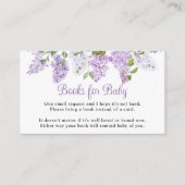 Rustieke Lila Bloemen Baby shower Boek voor Baby Informatiekaartje (Voorkant)