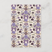 Rustieke Lila Bogen en Bloemen Trouwdetails Informatiekaartje (Achterkant)