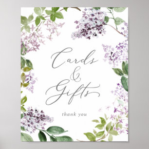 Rustieke Lila Kaarten en Cadeaus Bord Poster