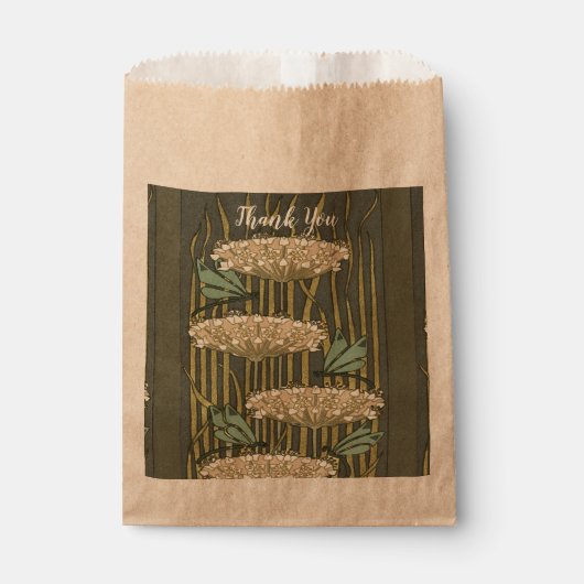 Rustieke Lilypad Art Deco Bedankje Bedankzakje (Voorkant)