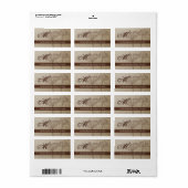 Rustieke Linnen Monogram Adresetiketten Etiket (Full Sheet)