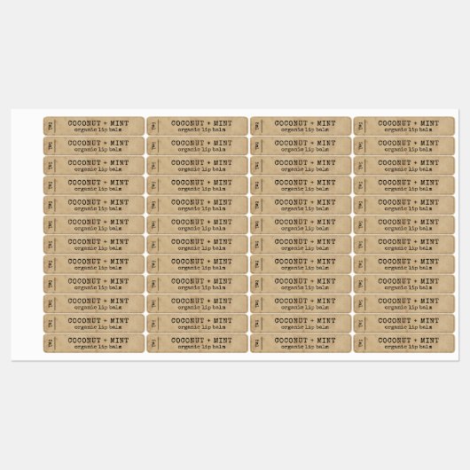 Rustieke Lipstick Lip Gloss Tube Waterdicht Labels (Vel)