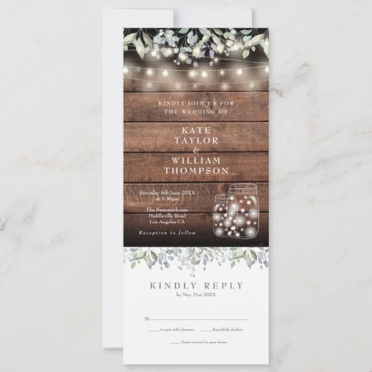 Rustieke Lofwerk Metselwerkpotten All-in-One Trouw Kaart (Voorkant)