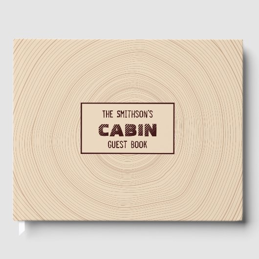 Rustieke Log Cabin Vakantiehuis Verhuur | boomring Gastenboek (Voorkant)
