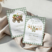 Rustieke 'Lokaal Geteelde' Boerenmarkt Baby Shower