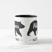 Rustieke Mama Beer Monogram Naam Mok (Midden)