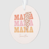 Rustieke "mama" herhaling ornament (voorkant)
