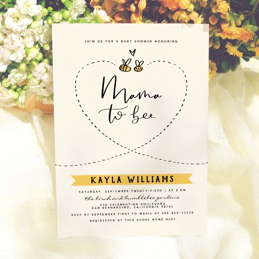Rustieke Mama To Bee Geslachtsneutrale Baby Shower Kaart