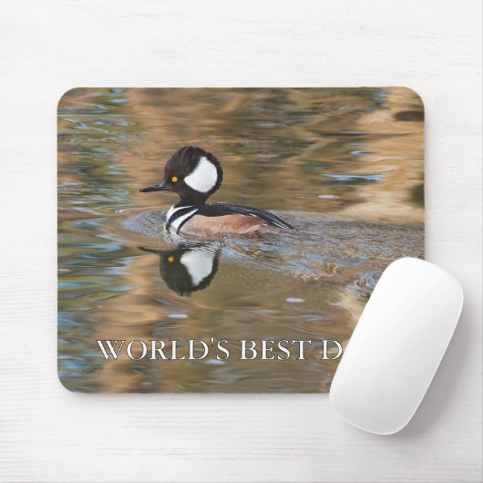 Rustieke Mannelijke Eend World's Best Dad Custom T Muismat (Met muis)
