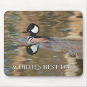 Rustieke Mannelijke Eend World's Best Dad Custom T Muismat (Voorkant)