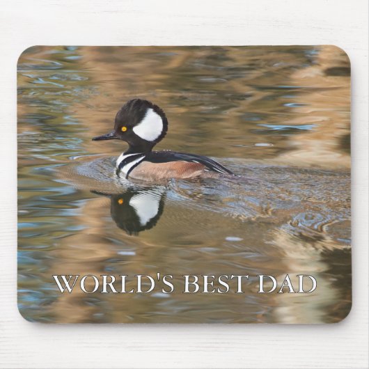 Rustieke Mannelijke Eend World's Best Dad Custom T Muismat (Voorkant)