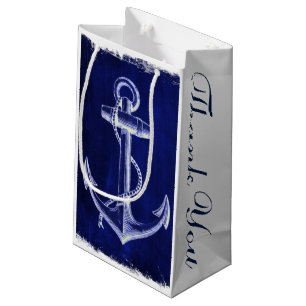 rustieke marine blauw anker nautische bruiloft gun klein cadeauzakje
