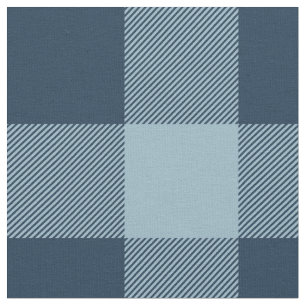 Rustieke Marine en Lichtblauwe Buffalo Plaid Stof