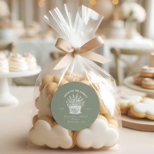 Rustieke Market Garden Douche Ronde Sticker