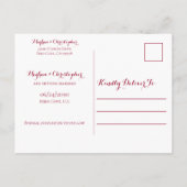 Rustieke Maroon Hout Zonnebloem Bruiloft Save the Aankondigingskaart (Achterkant)