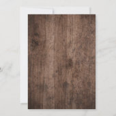 Rustieke Mason Jar Boho Wood Huwelijksuitnodiginge Kaart (Achterkant)