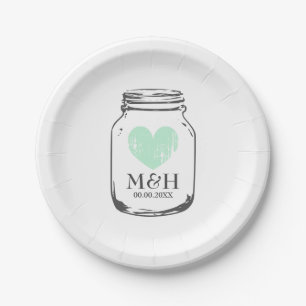 rustieke Mason Jar bruiloft BBQ Party borden Papieren Bordje