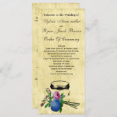  rustieke mason jar bruiloft programma (Voorkant / Achterkant)