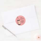 Rustieke Mason Jar en Fireflies Ronde Sticker (Envelop)