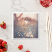 Rustieke Mason Jar en Fireflies Tuin Bruiloft Servet (Insitu)