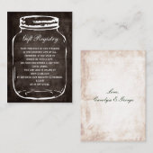 rustieke mason jar Gift register Kaarten (Voorkant / Achterkant)