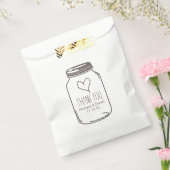 Rustieke Mason Jar Hart Bruiloft Dank u Bedankzakje (Gezegeld)