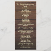 Rustieke mason jar herfst bruiloft programma's (Achterkant)