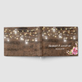 Rustieke Mason Jar Lights Blush Bloemen Modern Gastenboek (Volledig)