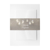 Rustieke Mason Jar Lights Uitnodigingen Wikkel (Voorkant Voorbeeld)
