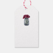 Rustieke mason jar monogram land bruiloft cadeaulabel (Achterkant)