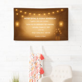 Rustieke Mason Jar Wedding Banner met String Light (Insitu)