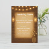 Rustieke Mason Jar Wedding Menu Kaart (Staand voorkant)