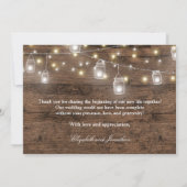 Rustieke Mason Potlantaarn Modern Bedankkaart (Achterkant)