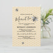 Rustieke 'Meant to Bee' Bruiloftsborrel Kaart (Staand voorkant)