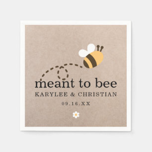 Rustieke Meant To Bee Huwelijkspapier Servet