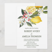 Rustieke Mediterraanse Citroen Trouwfeest Kaart (Voorkant / Achterkant)