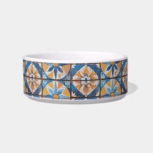 Rustieke Mediterrane Keramische Pet Bowl