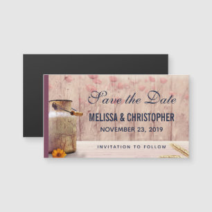 Rustieke Melk Kan Land Bruiloft Save the Date