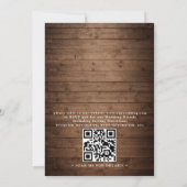 Rustieke Metselpot String Light Kant QR Code Bruil Kaart (Achterkant)